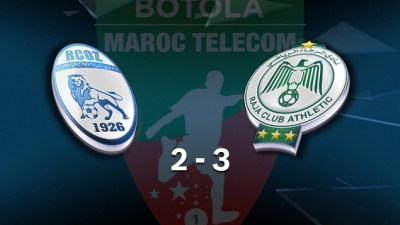 Botola Maroc Télécom D1 de football: Victoire du Raja de Casablanca face au Rapide Oued Zem (3-2)