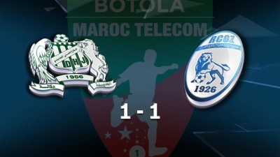 Botola Maroc Télécom D1 (9è journée): Rapide Oued Zem et Difaâ El Jadida se quittent sur un nul (1-1)