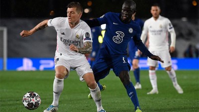 دوري أبطال أوروبا لكرة القدم ( نصف النهائي ذهاب).. تشلسي يتعادل مع ريال مدريد (1-1)