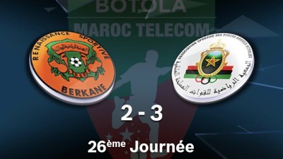 Botola Pro M.T. D1 (26è journée): La Renaissance de Berkane s'incline à domicile face à l’AS FAR (2-3)