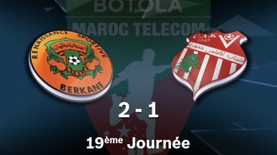 Botola M.T. D1 (19ème journée): Renaissance Berkane s'impose face au Chabab Atlas Khénifra (2-1)
