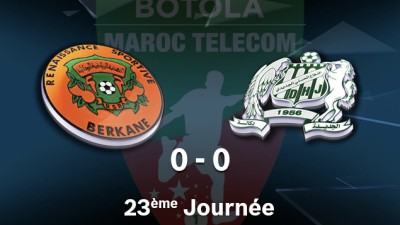 Botola Pro M.T. D1 (23ème journée) : La Renaissance de Berkane fait un nul blanc à domicile face au Difaa Hassani El Jadidi
