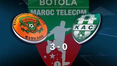 Botola Maroc Télécom D1 (25è journée): Renaissance Berkane s’impose face au KAC de Kénitra (3-0)