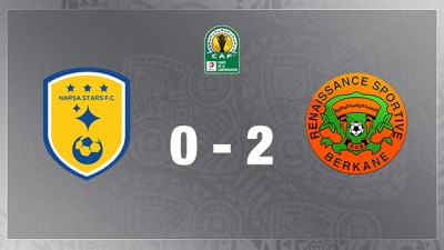 فريق نهضة بركان يفوز على ضيفه فريق نابسا ستارز الزامبي 2-0 'كأس الكونفدرالية الإفريقية (الجولة الأولى-المجموعة الثانية)'