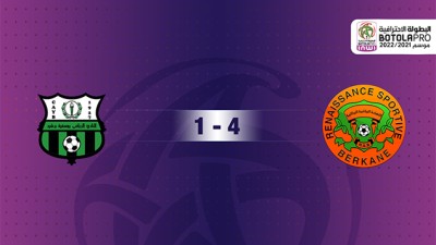 Large victoire à domicile de la Renaissance de Berkane face au Youssoufia de Berrechid (4-1)