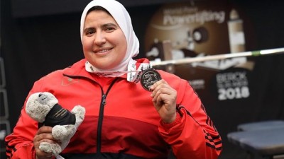 Jeux paralympiques (para powerlifting/moins 79 kg).. la Marocaine Sanae Soubane termine 5è