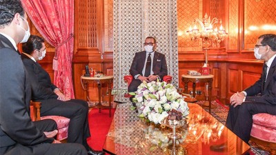 SM le Roi reçoit M. Saaid Amzazi et le charge des fonctions de porte-parole du gouvernement et M. Othman El Firdaouss qu'Il nomme ministre de la Culture, de la jeunesse et des sports