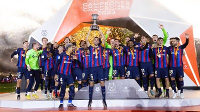 الكأس السوبر الإسبانية.. نادي برشلونة يحرز اللقب عقب فوزه على ريال مدريد 3-1