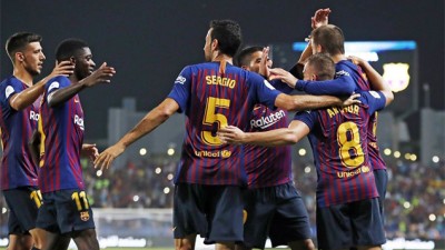 Le FC Barcelone bat le FC Séville à Tanger et remporte la Super Coupe d’Espagne 2018