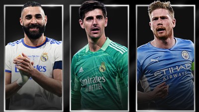 Benzema, Courtois et De Bruyne nommés pour le titre de Joueur européen de l'année