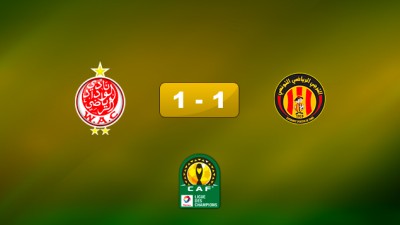 Ligue des champions (finale aller): Le Wydad Casablanca tenu en échec à Rabat par l'Espérance de Tunis (1-1)