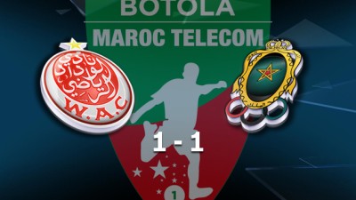 Botola Maroc Télécom D1 (mise à jour 21e journée): WAC-AS FAR (1-1)