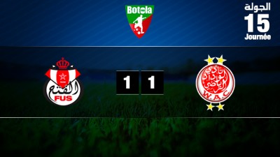 Le Wydad de Casablanca et le FUS de Rabat se quittent sur un nul (1-1)