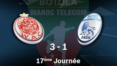 Botola M.T. D1 (17ème journée): Le Wydad de Casablanca s'impose face au Rapide Oued Zem (3-1)