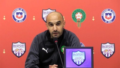 المغرب-الشيلي.. وليد الركراكي "راض" عن أداء لاعبيه وروحهم القتالية