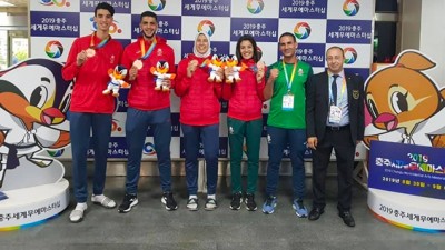بطولة العالم للألعاب القتالية (كوريا الجنوبية 2019): المنتخب المغربي للتايكوندو يحرز الميدالية البرونزية حسب الفرق مختلط