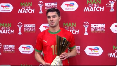 Interview de l’homme du match, Brahim Díaz, après la qualification pour les quarts de finale de la Coupe d’Afrique.