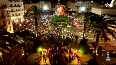 À travers les régions du Royaume : les supporters marocains fêtent la qualification des Lions de l’Atlas pour la finale.